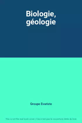 Couverture du produit · Biologie, géologie