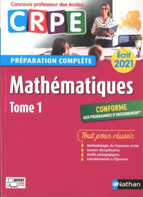 Couverture du produit · Mathématiques - Tome 1 - Préparation complète - Ecrit 2021 (CRPE) - 2020 (1)