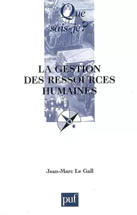 Couverture du produit · La gestion des ressources humaines