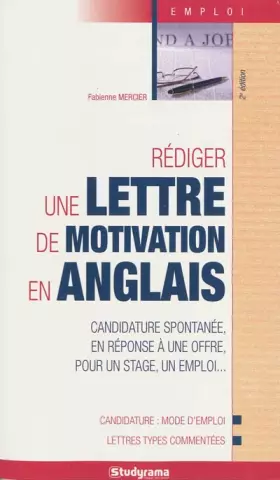 Couverture du produit · Rédiger une lettre de motivation en anglais