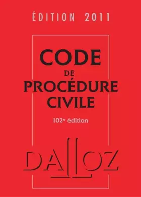 Couverture du produit · Code de procédure civile 2011