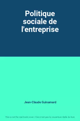 Couverture du produit · Politique sociale de l'entreprise