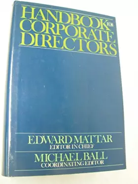 Couverture du produit · Handbook for Corporate Directors