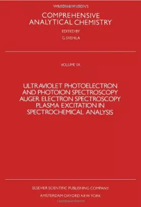 Couverture du produit · Comprehensive Analytical Chemistry: Ultraviolet Photoelectron and Photoion Spectroscopy, Auger Electron Spectroscopy, Plasma Ex