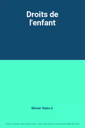 Couverture du produit · Droits de l'enfant