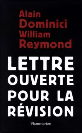 Couverture du produit · Lettre ouverte pour la révision