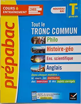 Couverture du produit · PREPABAC TOUT LE TRONC COMMUN TERMINALE GÉNÉRALE