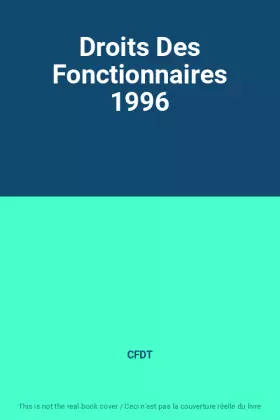 Couverture du produit · Droits Des Fonctionnaires 1996