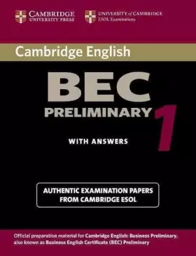 Couverture du produit · Cambridge BEC Preliminary 1