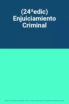 Couverture du produit · (24ªedic) Enjuiciamiento Criminal