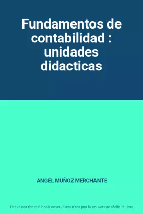 Couverture du produit · Fundamentos de contabilidad : unidades didacticas