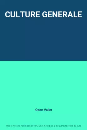 Couverture du produit · CULTURE GENERALE