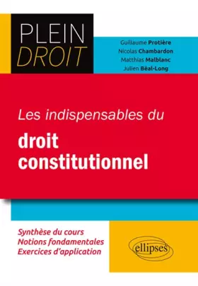 Couverture du produit · Les Indispensables du Droit Constitutionnel