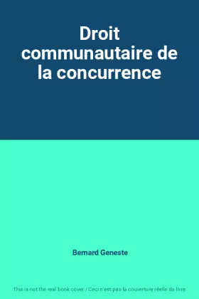 Couverture du produit · Droit communautaire de la concurrence