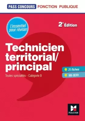 Couverture du produit · Pass'Concours - Technicien territorial / principal - 2e édition - Révision et entrainenement