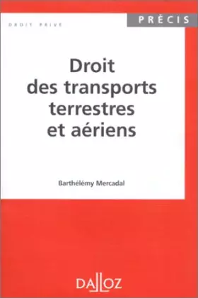 Couverture du produit · Droit des transports terrestres et aériens