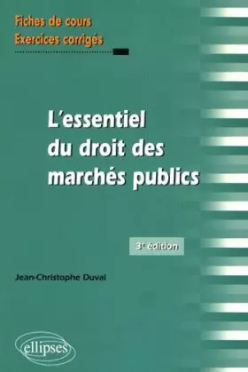 Couverture du produit · L'essentiel du droit des marchés publics
