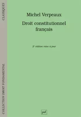 Couverture du produit · Droit constitutionnel français