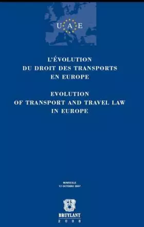 Couverture du produit · L'Evolution du droit des transports en Europe