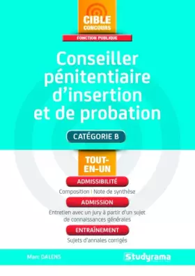 Couverture du produit · Conseiller pénitentiaire d'insertion et de probation