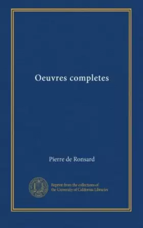Couverture du produit · Oeuvres completes (v.11) (French Edition)