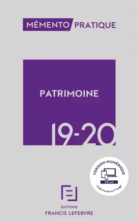 Couverture du produit · Mémento Patrimoine 2019-2020