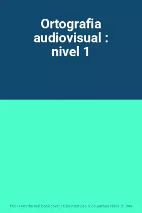 Couverture du produit · Ortografia audiovisual : nivel 1