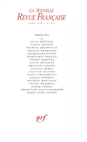 Couverture du produit · La N.R.F. 542 : mars 1998