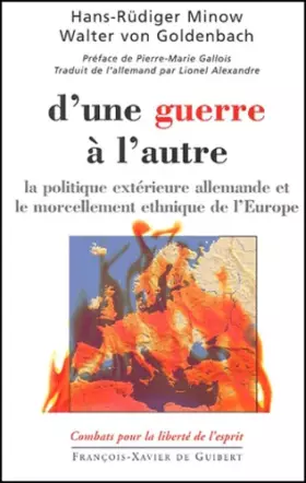 Couverture du produit · D'une guerre à l autre