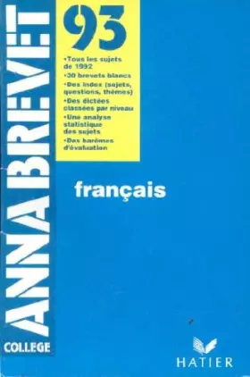 Couverture du produit · FRANCAIS