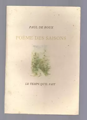 Couverture du produit · Poème de saisons
