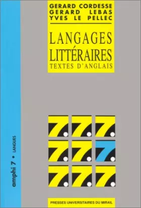 Couverture du produit · Langages littéraires : Textes d'anglais