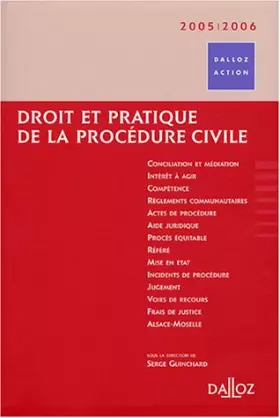 Couverture du produit · Droit et pratique de la procédure civile