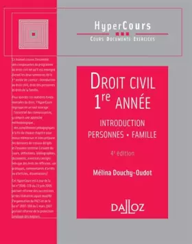 Couverture du produit · Droit civil 1e année : Introduction, Personnes, Famille
