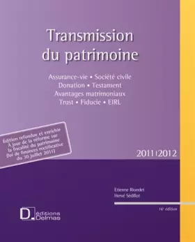 Couverture du produit · Transmission du patrimoine 2011-2012