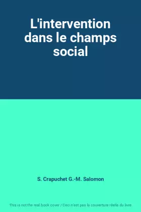 Couverture du produit · L'intervention dans le champs social