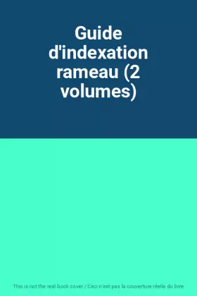 Couverture du produit · Guide d'indexation rameau (2 volumes)