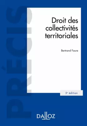 Couverture du produit · Droit des collectivités territoriales