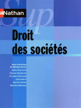 Couverture du produit · Droit des sociétés - Collection Nathan Sup