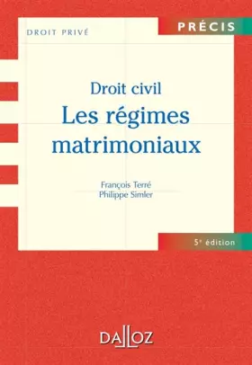 Couverture du produit · Droit civil : Les régimes matrimoniaux