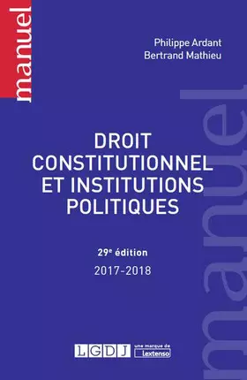 Couverture du produit · Droit constitutionnel et institutions politiques