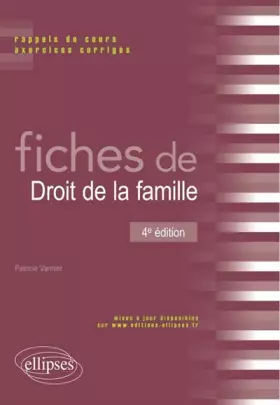 Couverture du produit · Fiches de Droit de la Famille