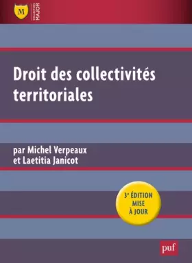 Couverture du produit · Droit des collectivités territoriales