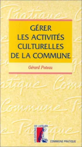 Couverture du produit · Gérer les activités culturelles de la commune