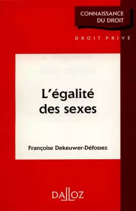 Couverture du produit · L'égalité des sexes: Connaissance du droit