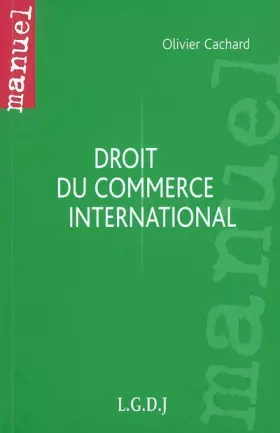 Couverture du produit · Droit du commerce international