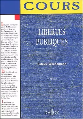 Couverture du produit · Libertés publiques