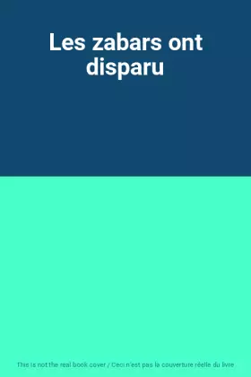 Couverture du produit · Les zabars ont disparu