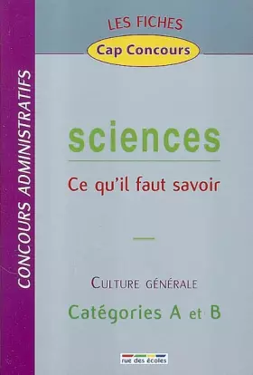 Couverture du produit · Fiches sciences catégories A et B