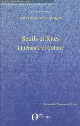 Couverture du produit · SEUILS ET RITES, LITTERATURE ET CULTURE
